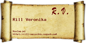 Rill Veronika névjegykártya